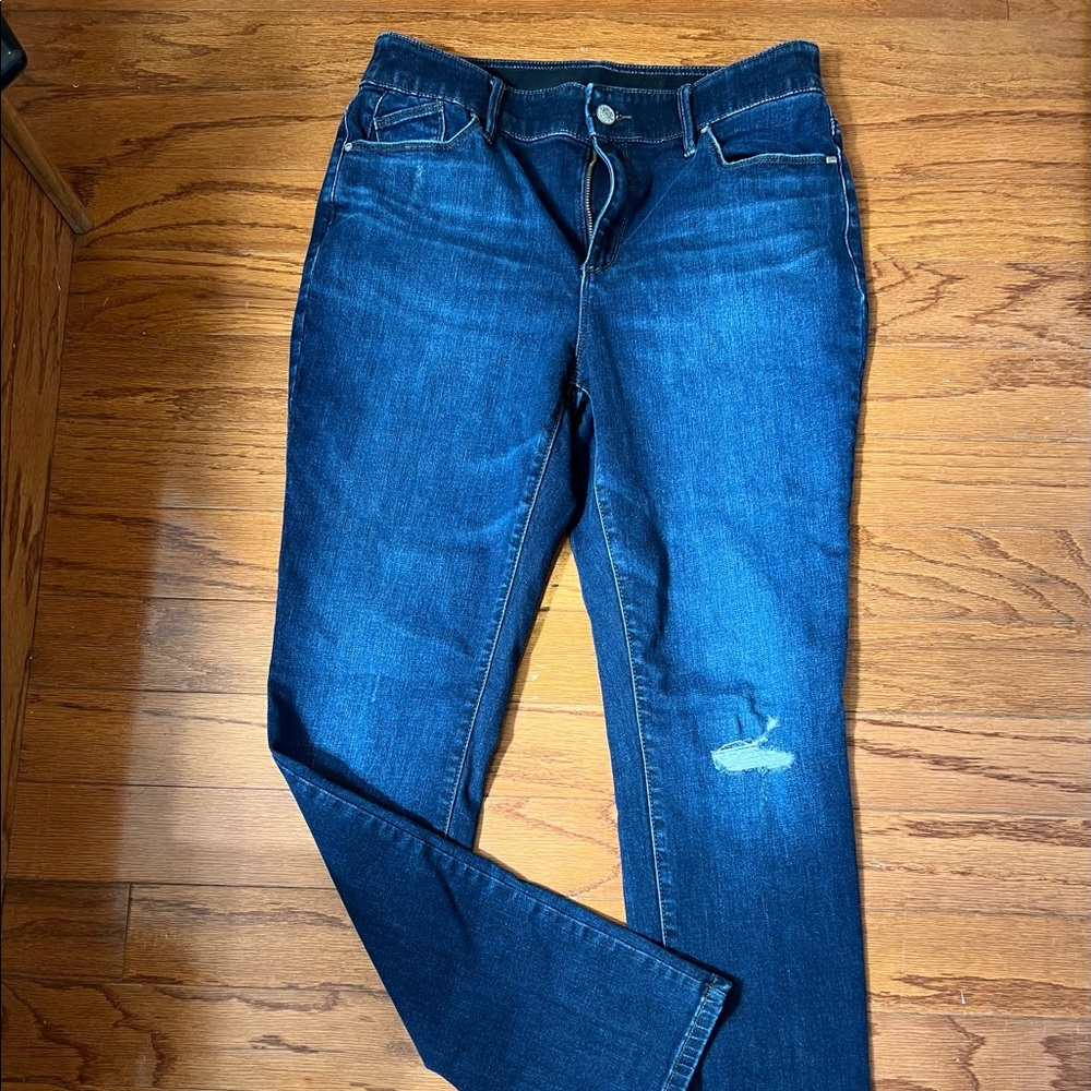 Chico's straight leg jeans – elastic waistband - size 1R (US size 8R)